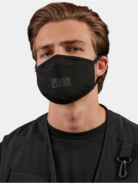 Urban Classics Overige Cotton Face Mask 2-Pack zwart