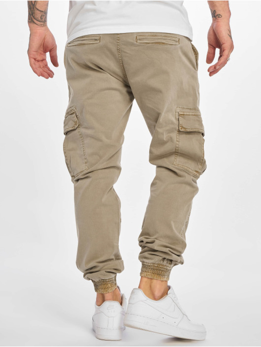 Urban Classics Pantalon cargo Washed Cargo Twill Jogging beige