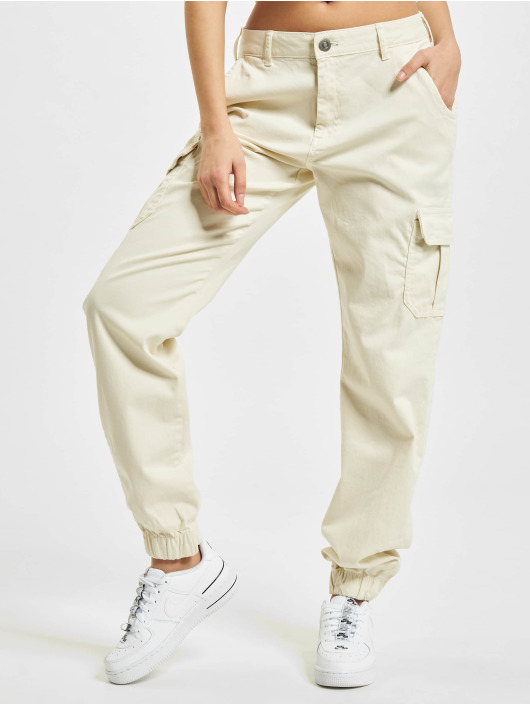 Urban Classics Pantalon cargo High Waist blanc