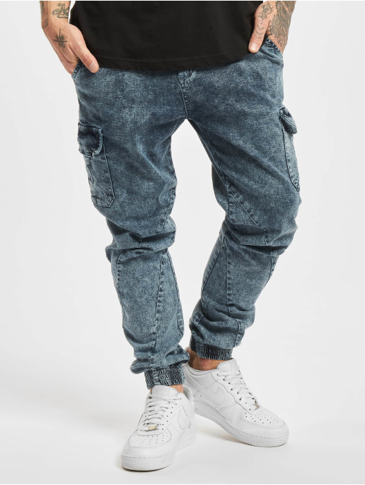 Urban Classics Pantalon cargo Denim Cargo bleu