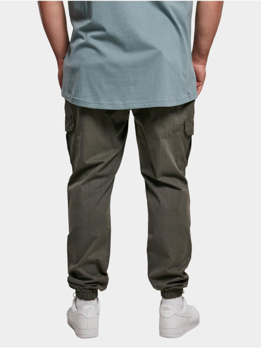 Urban Classics Pantalon cargo Aop Glencheck gris