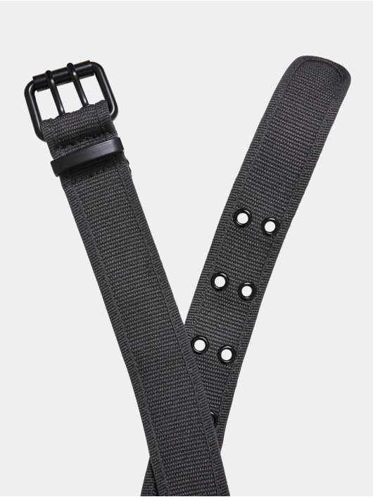 Urban Classics Paski Double Thorn Buckle Canvas szary