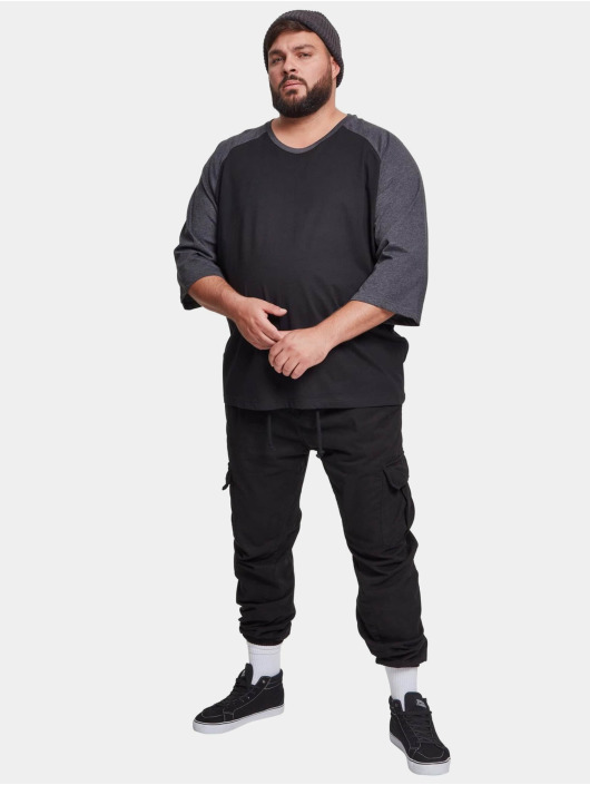 Urban Classics Pitkähihaiset paidat Contrast 3/4 Sleeve Raglan musta