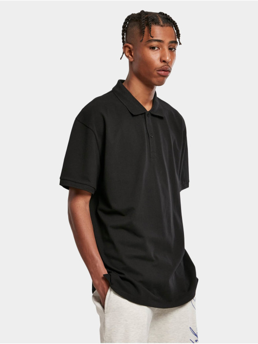 Urban Classics Herren Poloshirt Oversized in schwarz