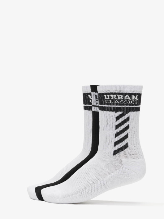 Urban Classics Ponožky Sporty Logo Socks 3-Pack biela