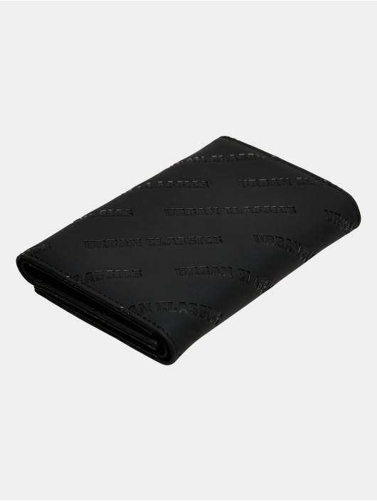 Urban Classics Portamonete Synthetic Leather Allover Logo nero
