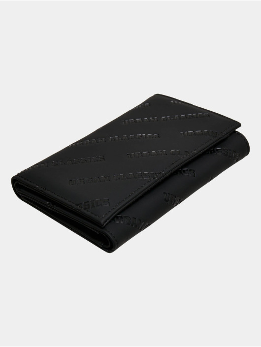 Urban Classics Portamonete Synthetic Leather Allover Logo nero