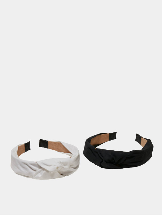 Urban Classics Pozostałe Light Headband With Knot 2-Pack czarny