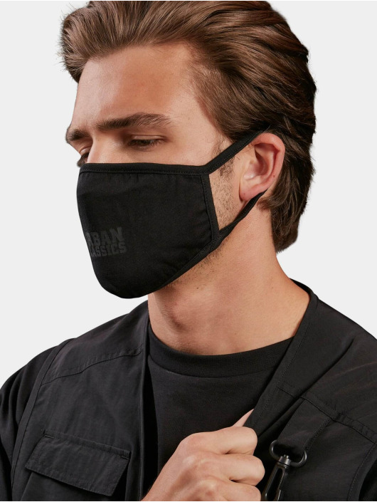 Urban Classics Pozostałe Cotton Face Mask 2-Pack czarny