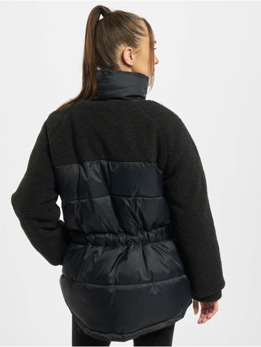 Urban Classics Puffer Jacket Ladies Sherpa Mix black