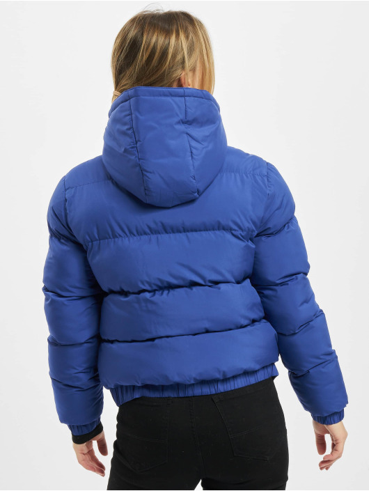 Urban Classics Puffer Jacket Ladies Hooded blau
