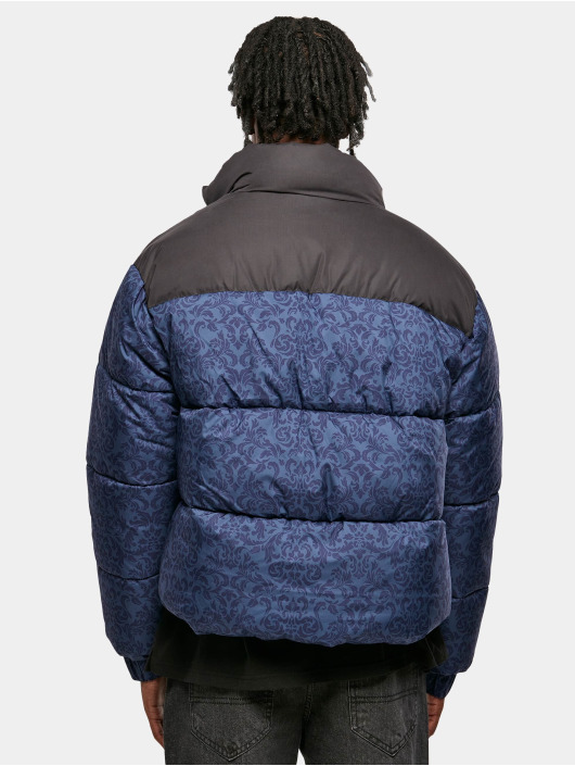 Urban Classics Puffer Jacket Aop Retro blue