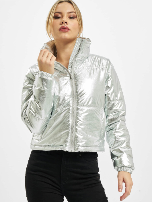 Urban Classics Puffer Jacket Ladies Metalic silberfarben