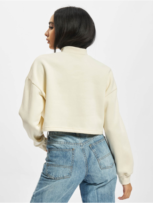 Urban Classics Pullover Ladies Cropped Oversized High Neck beige