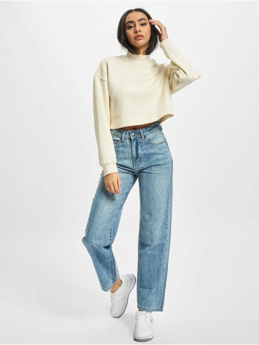 Urban Classics Pullover Ladies Cropped Oversized High Neck beige