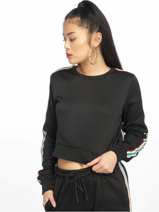 Urban Classics Pullover Multicolor Taped Sleeve black