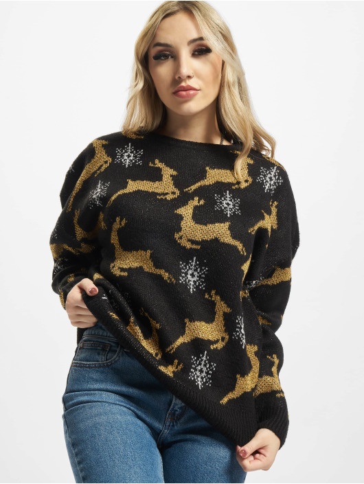 Urban Classics Pullover Ladies Oversized Christmas black