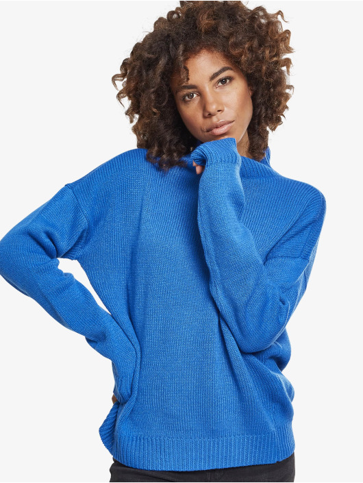 Urban Classics Damen Pullover Ladies Oversize in blau