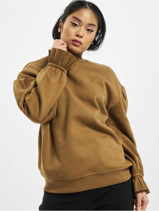 Urban Classics Damen Pullover Ladies Turtleneck in braun