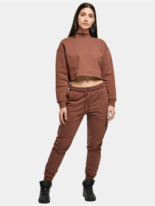 Urban Classics Pullover Ladies Cropped Oversized brown