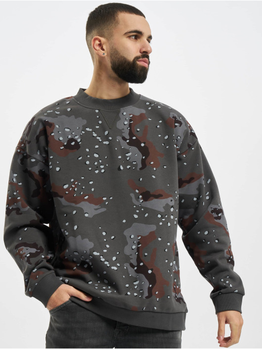 Urban Classics Herren Pullover Oversized Dark AOP in camouflage