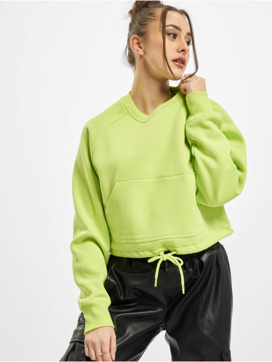 Urban Classics Damen Pullover Ladies Oversized Short Raglan Crew in gelb
