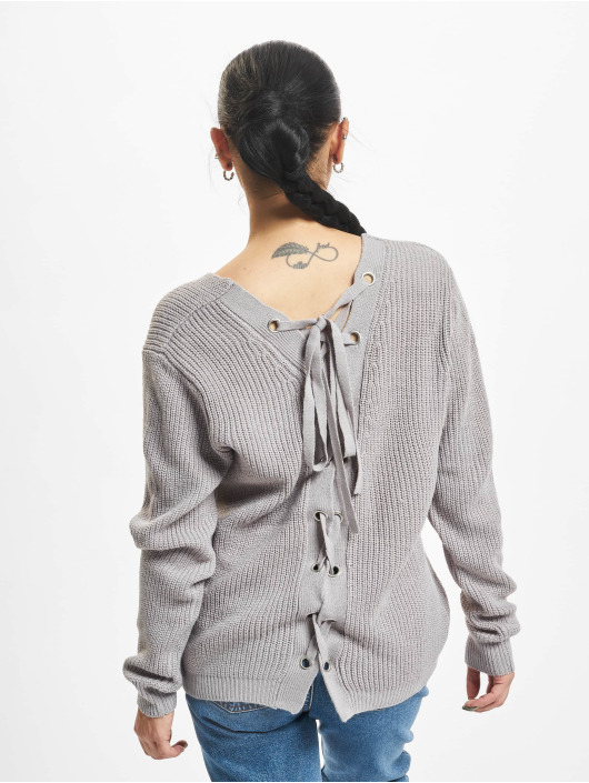 Urban Classics Pullover Back Lace Up grey