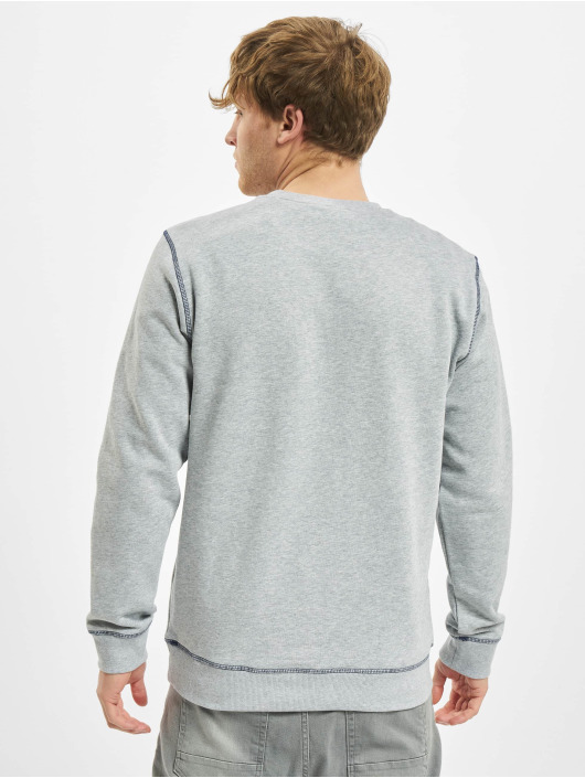 Urban Classics Pullover Organic Contrast Flatlock Stitched grey