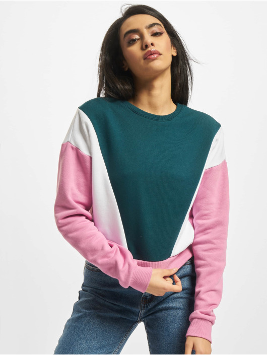 Urban Classics Pullover Ladies 3-Tone Arrow Crew pink