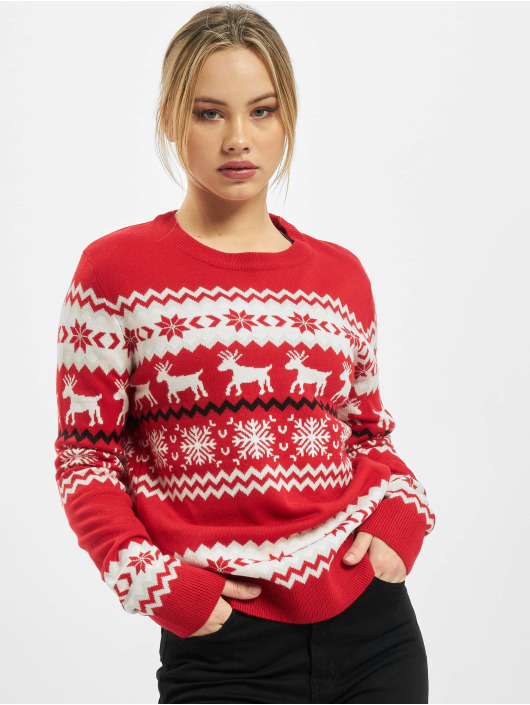 Urban Classics Pullover Ladies Norwegian Christmas red