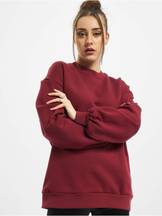Urban Classics Damen Pullover Organic Oversized in rot