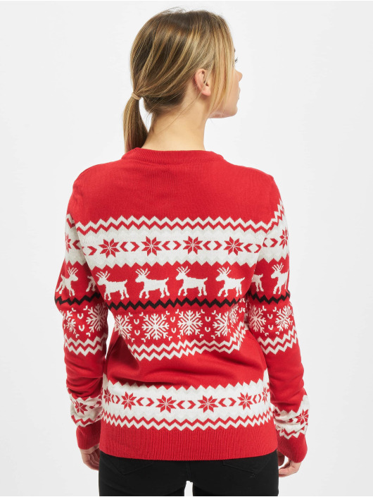 Urban Classics Pullover Ladies Norwegian Christmas rot