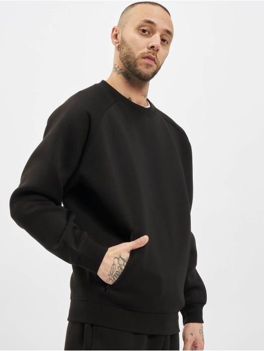 Urban Classics Herren Pullover Raglan Zip Pocket Crew in schwarz