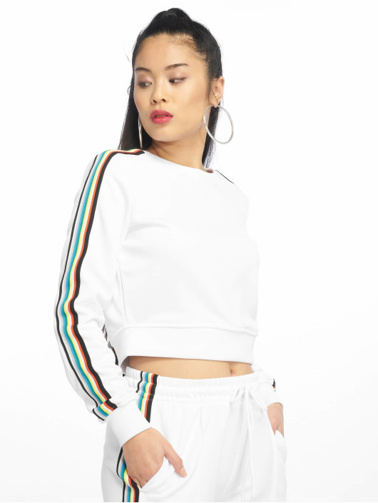 Urban Classics Pullover Multicolor Taped Sleeve white