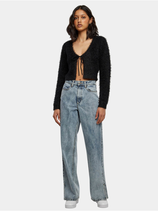 Urban Classics Puserot Tied Cropped Feather musta