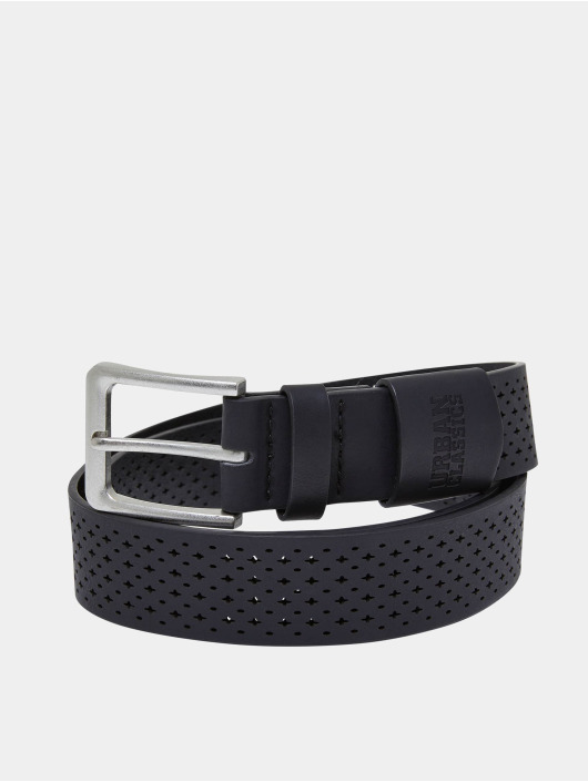 Urban Classics Pásky Synthentic Leather Perforated čern