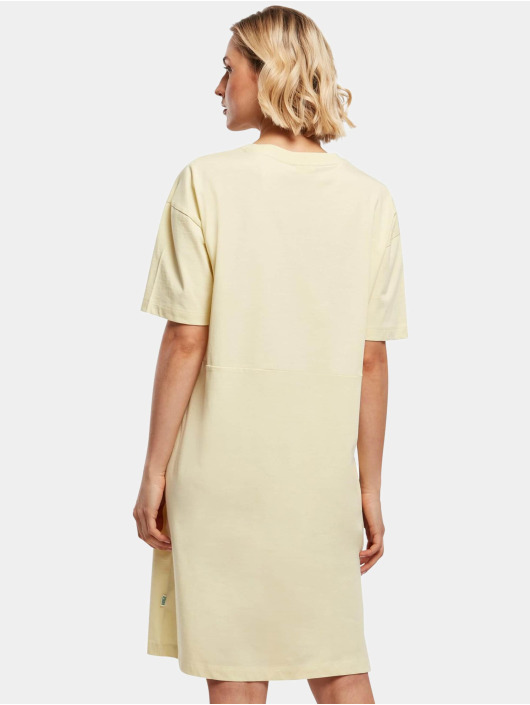 Urban Classics Robe Ladies Organic Oversized Slit Tee jaune