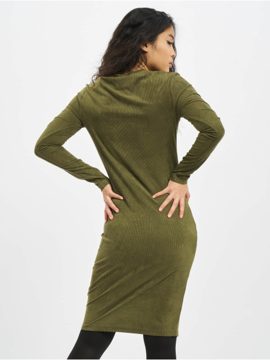 Urban Classics Robe Ladies Peached Rib LS olive