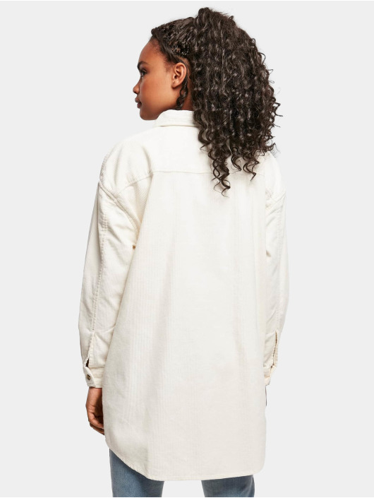 Urban Classics Shirt Ladies Long Corduroy beige
