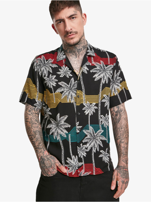 Urban Classics Shirt Palm Tree Resort black