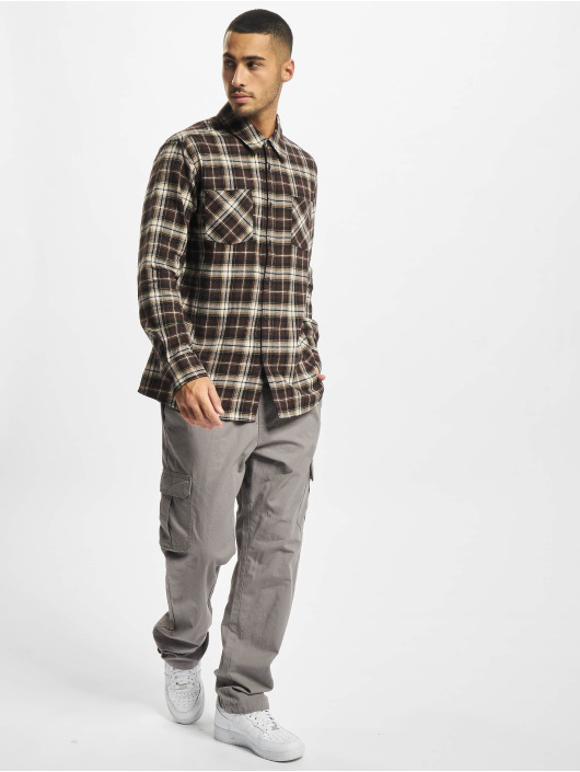 Urban Classics Shirt Checked Roots brown