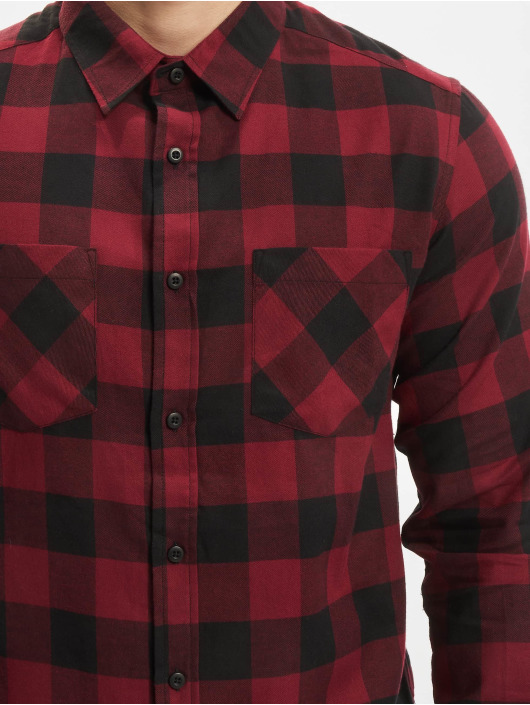 Urban Classics Shirt Checked Flanell red