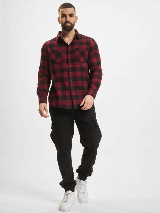 Urban Classics Shirt Checked Flanell red