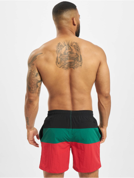 Urban Classics Short de bain Color Block rouge