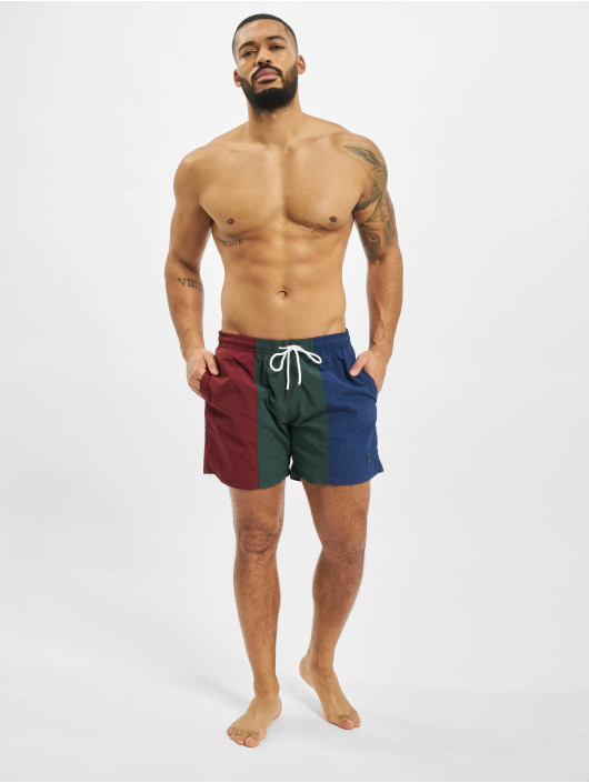 Urban Classics Short de bain 3-Tone rouge