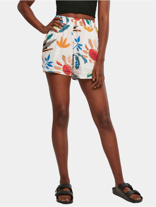 Urban Classics Damen Shorts Ladies Aop Viscose Resort in bunt