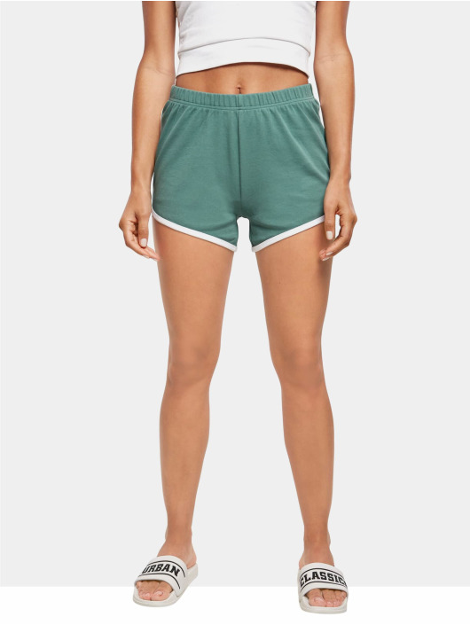 Urban Classics shorts Ladies Organic Interlock Retro groen