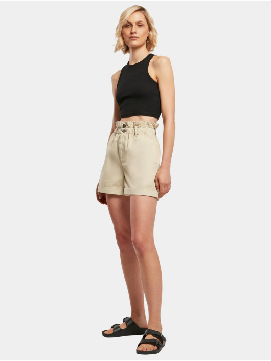 Urban Classics shorts Ladies Paperbag groen