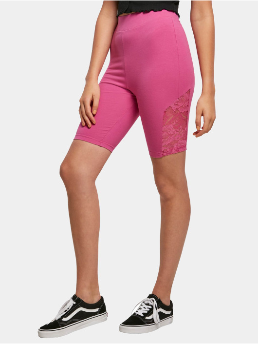 Urban Classics Shorts High Waist Lace Inset Cycle lyserosa