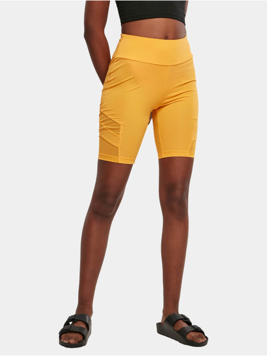 Urban Classics Shorts Ladies High Waist Tech Mesh orange